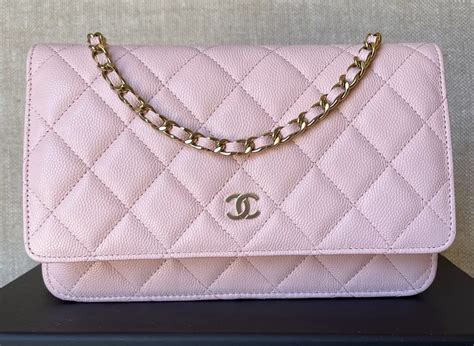 chanel pink caviar leather wallet on a chain|Chanel Wallet On Chain Caviar Pink in Caviar with Gold.